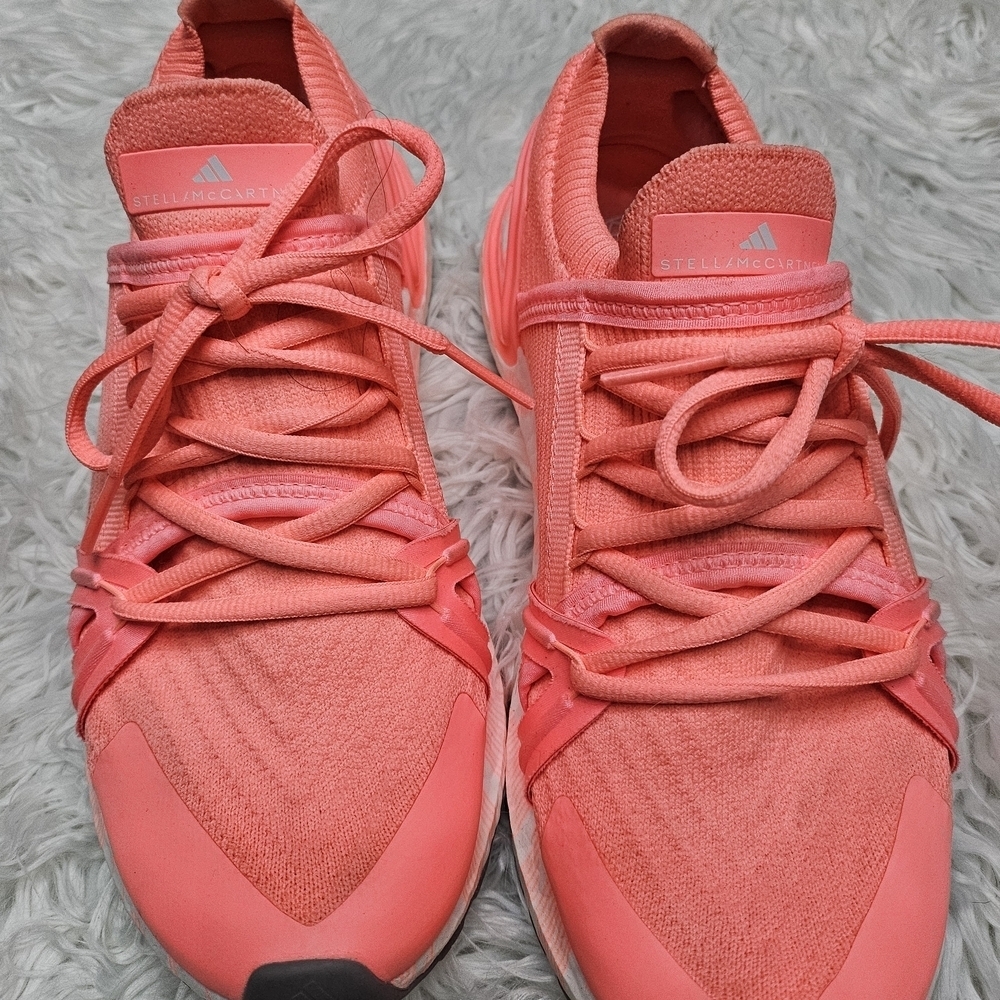 Stella McCartney Adidas Ultraboost 20 Uncaged Coral Running Shoes - Picture 3 of 5